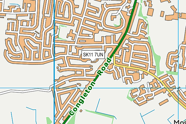 SK11 7UN map - OS VectorMap District (Ordnance Survey) SK11 7UN map - OS VectorMap District (Ordnance Survey)