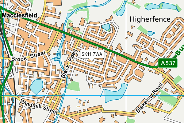 SK11 7WA map - OS VectorMap District (Ordnance Survey) SK11 7WA map - OS VectorMap District (Ordnance Survey)