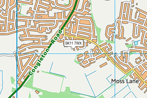 SK11 7WX map - OS VectorMap District (Ordnance Survey) SK11 7WX map - OS VectorMap District (Ordnance Survey)
