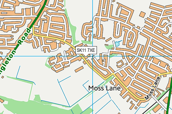 SK11 7XE map - OS VectorMap District (Ordnance Survey) SK11 7XE map - OS VectorMap District (Ordnance Survey)