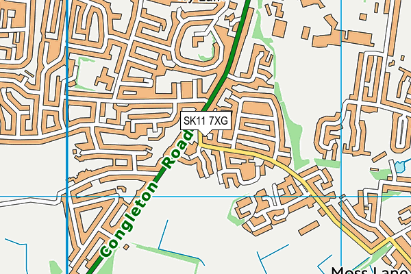 SK11 7XG map - OS VectorMap District (Ordnance Survey) SK11 7XG map - OS VectorMap District (Ordnance Survey)