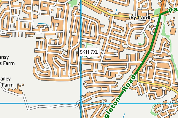 SK11 7XL map - OS VectorMap District (Ordnance Survey) SK11 7XL map - OS VectorMap District (Ordnance Survey)