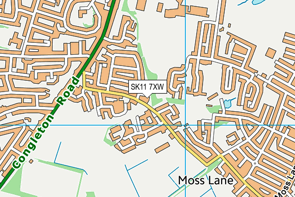 SK11 7XW map - OS VectorMap District (Ordnance Survey) SK11 7XW map - OS VectorMap District (Ordnance Survey)