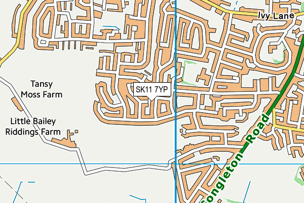 SK11 7YP map - OS VectorMap District (Ordnance Survey) SK11 7YP map - OS VectorMap District (Ordnance Survey)