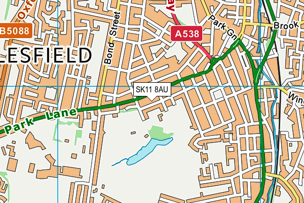 SK11 8AU map - OS VectorMap District (Ordnance Survey)
