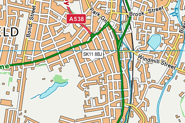 SK11 8BJ map - OS VectorMap District (Ordnance Survey) SK11 8BJ map - OS VectorMap District (Ordnance Survey)