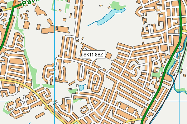 SK11 8BZ map - OS VectorMap District (Ordnance Survey) SK11 8BZ map - OS VectorMap District (Ordnance Survey)