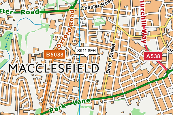 SK11 8EH map - OS VectorMap District (Ordnance Survey)
