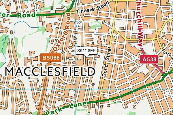 SK11 8EP map - OS VectorMap District (Ordnance Survey)