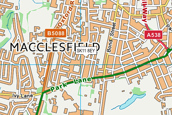 SK11 8EY map - OS VectorMap District (Ordnance Survey)