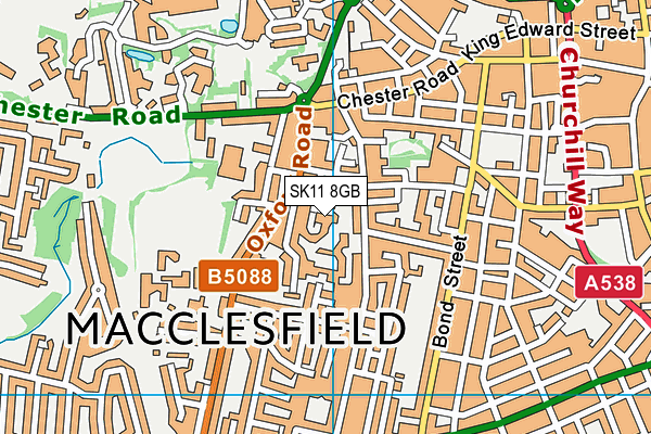 SK11 8GB map - OS VectorMap District (Ordnance Survey)