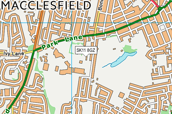 SK11 8GZ map - OS VectorMap District (Ordnance Survey)