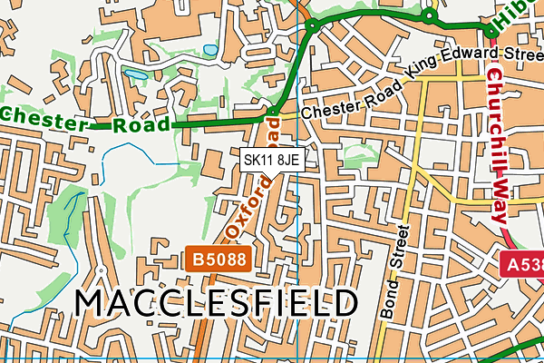SK11 8JE map - OS VectorMap District (Ordnance Survey)