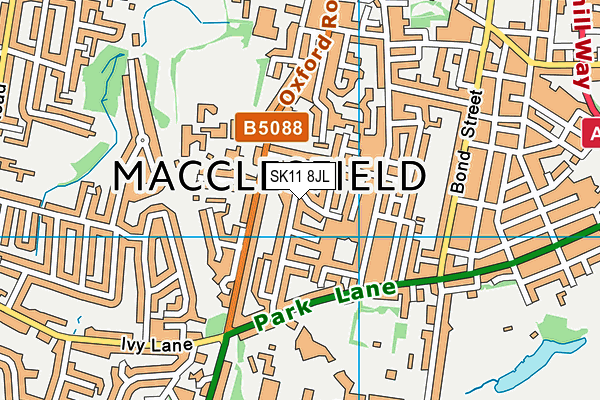 SK11 8JL map - OS VectorMap District (Ordnance Survey)