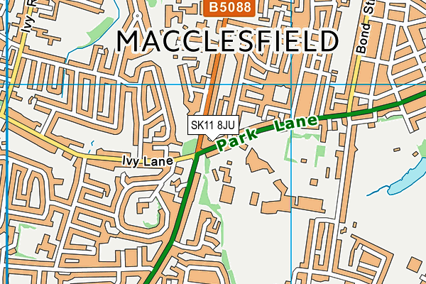SK11 8JU map - OS VectorMap District (Ordnance Survey)