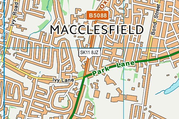 SK11 8JZ map - OS VectorMap District (Ordnance Survey)