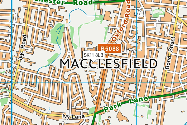 SK11 8LB map - OS VectorMap District (Ordnance Survey)