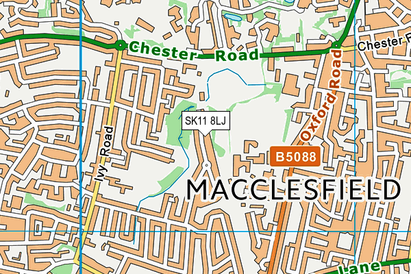 SK11 8LJ map - OS VectorMap District (Ordnance Survey)