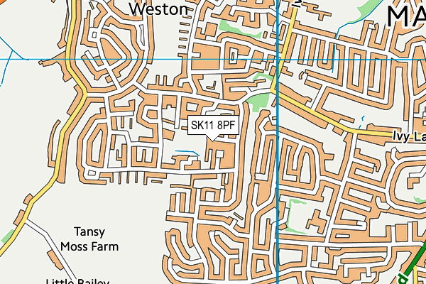SK11 8PF map - OS VectorMap District (Ordnance Survey) SK11 8PF map - OS VectorMap District (Ordnance Survey)