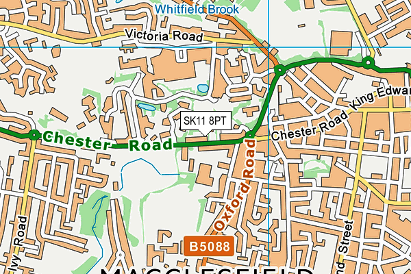 SK11 8PT map - OS VectorMap District (Ordnance Survey)