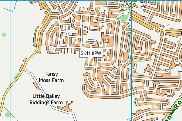 SK11 8PW map - OS VectorMap District (Ordnance Survey) SK11 8PW map - OS VectorMap District (Ordnance Survey)