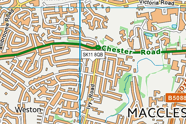 SK11 8QB map - OS VectorMap District (Ordnance Survey)