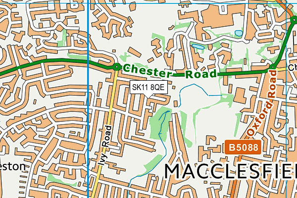 SK11 8QE map - OS VectorMap District (Ordnance Survey)