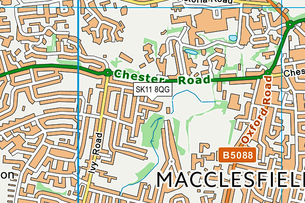 SK11 8QG map - OS VectorMap District (Ordnance Survey)