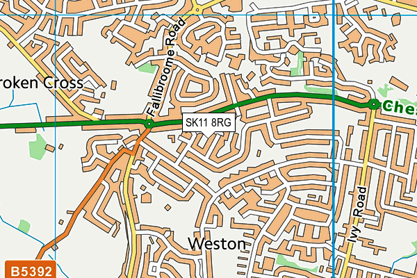 SK11 8RG map - OS VectorMap District (Ordnance Survey) SK11 8RG map - OS VectorMap District (Ordnance Survey)