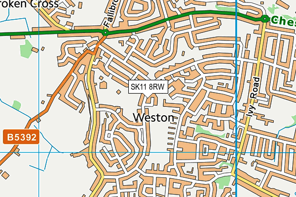 SK11 8RW map - OS VectorMap District (Ordnance Survey) SK11 8RW map - OS VectorMap District (Ordnance Survey)