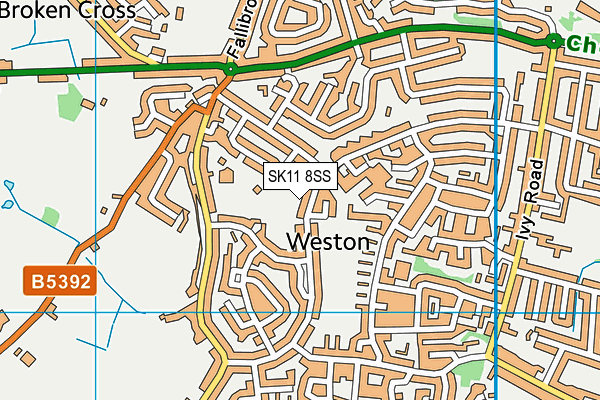 SK11 8SS map - OS VectorMap District (Ordnance Survey) SK11 8SS map - OS VectorMap District (Ordnance Survey)