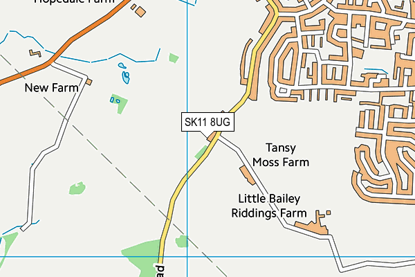 SK11 8UG map - OS VectorMap District (Ordnance Survey) SK11 8UG map - OS VectorMap District (Ordnance Survey)