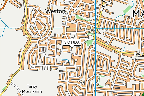 SK11 8XA map - OS VectorMap District (Ordnance Survey) SK11 8XA map - OS VectorMap District (Ordnance Survey)