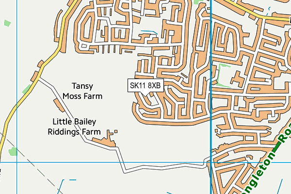 SK11 8XB map - OS VectorMap District (Ordnance Survey)