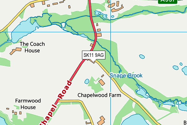 SK11 9AG map - OS VectorMap District (Ordnance Survey) SK11 9AG map - OS VectorMap District (Ordnance Survey)