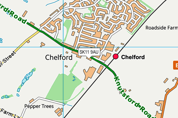 SK11 9AU map - OS VectorMap District (Ordnance Survey)