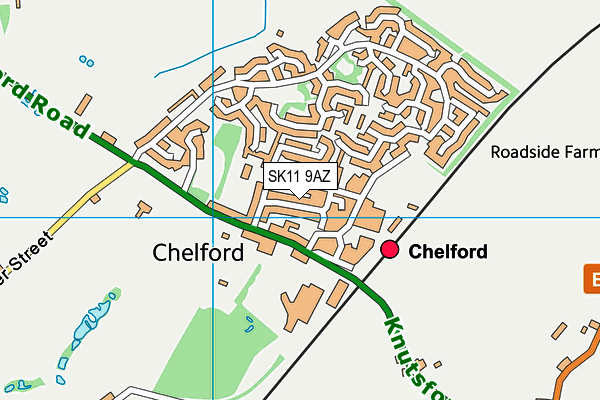 SK11 9AZ map - OS VectorMap District (Ordnance Survey)