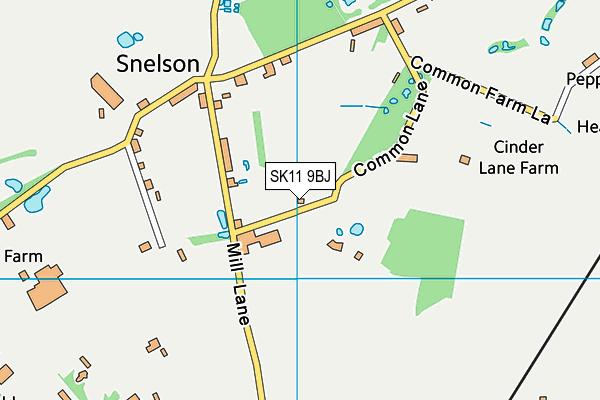 SK11 9BJ map - OS VectorMap District (Ordnance Survey) SK11 9BJ map - OS VectorMap District (Ordnance Survey)