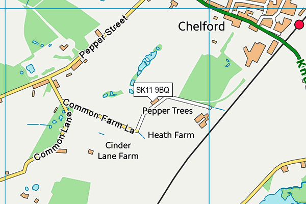SK11 9BQ map - OS VectorMap District (Ordnance Survey)