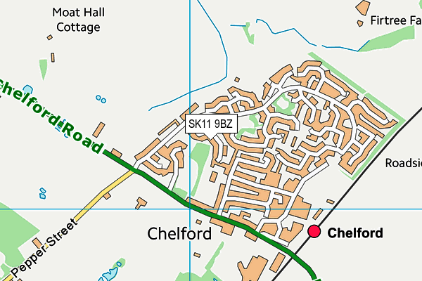 SK11 9BZ map - OS VectorMap District (Ordnance Survey) SK11 9BZ map - OS VectorMap District (Ordnance Survey)