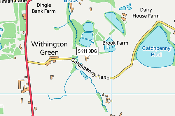 SK11 9DG map - OS VectorMap District (Ordnance Survey)