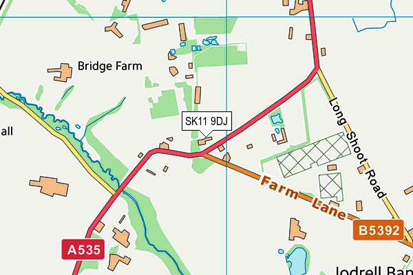 SK11 9DJ map - OS VectorMap District (Ordnance Survey)