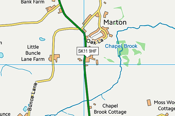 SK11 9HF map - OS VectorMap District (Ordnance Survey)