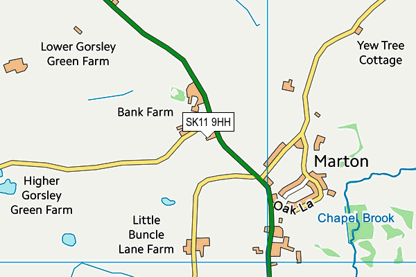 SK11 9HH map - OS VectorMap District (Ordnance Survey) SK11 9HH map - OS VectorMap District (Ordnance Survey)