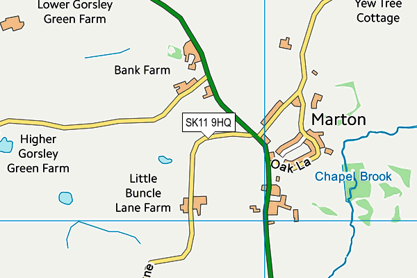 SK11 9HQ map - OS VectorMap District (Ordnance Survey)