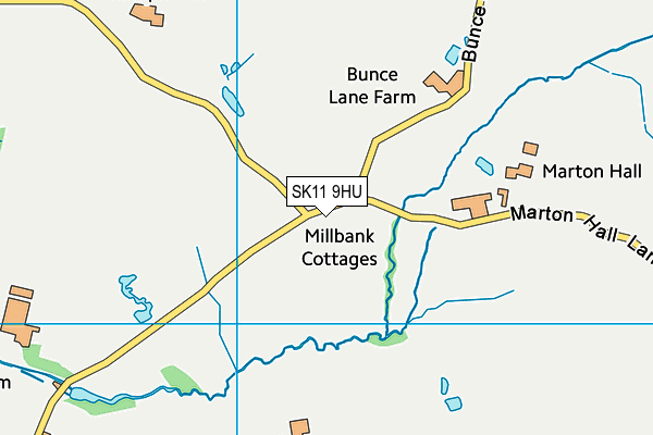 SK11 9HU map - OS VectorMap District (Ordnance Survey) SK11 9HU map - OS VectorMap District (Ordnance Survey)