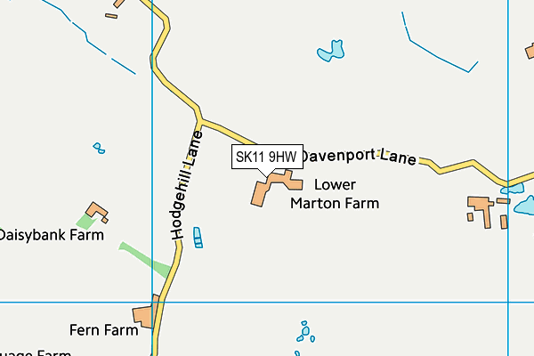 SK11 9HW map - OS VectorMap District (Ordnance Survey) SK11 9HW map - OS VectorMap District (Ordnance Survey)