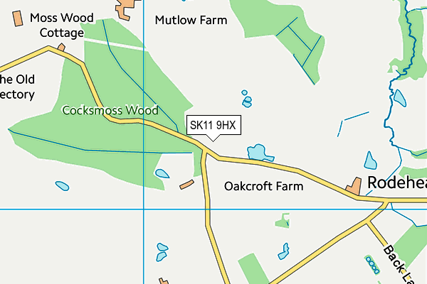SK11 9HX map - OS VectorMap District (Ordnance Survey)