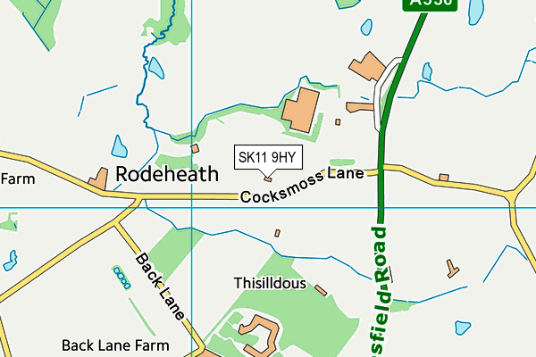 SK11 9HY map - OS VectorMap District (Ordnance Survey)