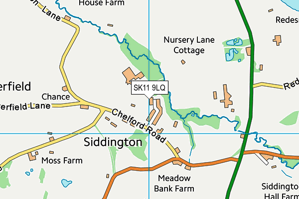 SK11 9LQ map - OS VectorMap District (Ordnance Survey)